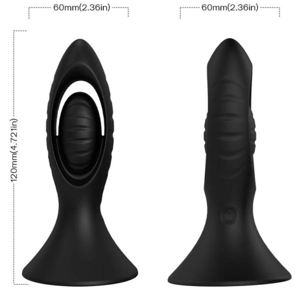 ARMONY - VIBRATOR & ANAL PLUG SILICONE BLACK - Afbeelding 4