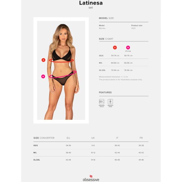 OBSESSIVE - LATINESA SET TWO PIECES XS/S - Afbeelding 7
