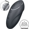 SATISFYER - TAP & CLIMAX 1 LAY-ON VIBRATOR BLACK - Afbeelding 4