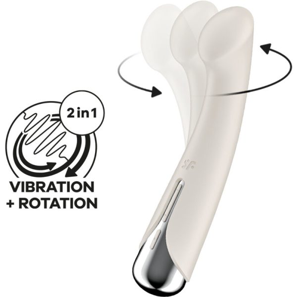 SATISFYER - SPINNING G-SPORT 1 ROTATOR VIBRATOR BEIGE - Afbeelding 4