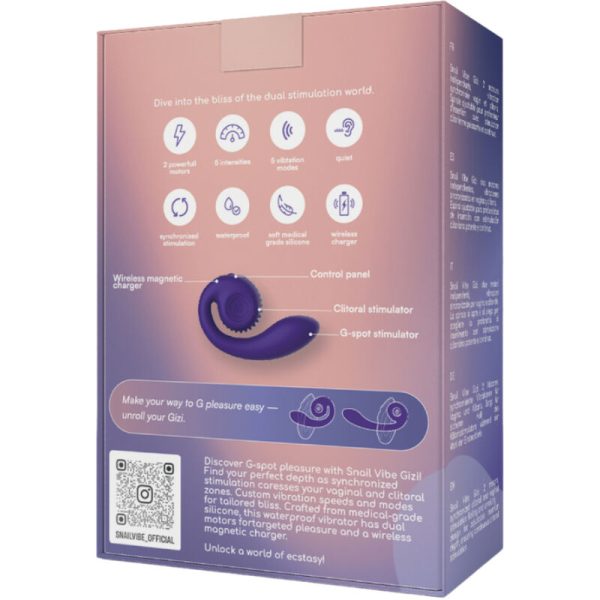 SNAIL VIBE - GIZI DUAL STIMULATOR PURPLE - Afbeelding 5