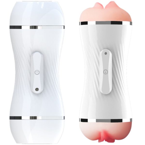 ARMONY - DOUBLE VAGINA & MOUTH VIBRATOR MASTURBATOR WHITE - Afbeelding 2