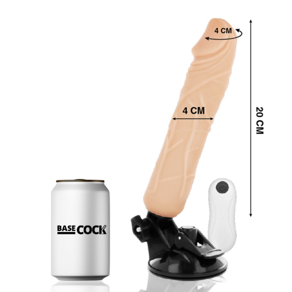 BASECOCK - REALISTIC VIBRATOR REMOTE CONTROL FLESH 20 CM -O- 4 CM - Afbeelding 2