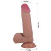 PRETTY LOVE - SLIDING SKIN SERIES REALISTIC DILDO WITH SLIDING SKIN SUCTION CUP FLESH 20.5 CM - Afbeelding 4