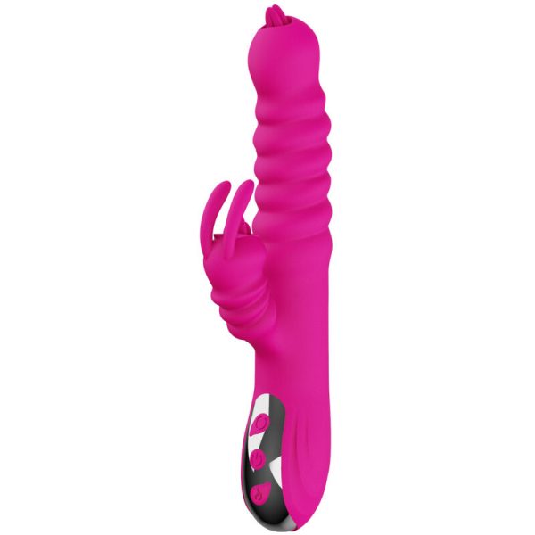 ARMONY - RABBIT DOUBLE TONGUE MULTIFUNCTION VIBRATOR FUCHSIA HEAT EFFECT - Afbeelding 2