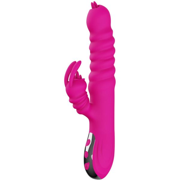 ARMONY - RABBIT DOUBLE TONGUE MULTIFUNCTION VIBRATOR FUCHSIA HEAT EFFECT - Afbeelding 5