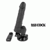 BASECOCK - REALISTIC VIBRATOR REMOTE CONTROL BLACK 18.5 CM -O- 4CM