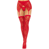 LEG AVENUE - LACE THIGH HIGHS & GARTERBELT RED - Afbeelding 4