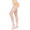 LEG AVENUE - CROTCHLESS NET STOCKINGS WHITE - Afbeelding 3