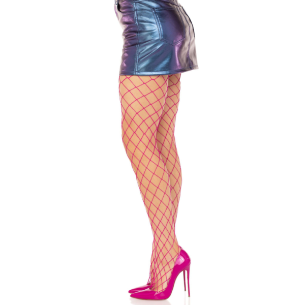 LEG AVENUE - DIAMOND FISHNNET PANTYHOSE PINK - Afbeelding 3