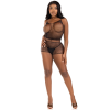 LEG AVENUE - T-SHIRT & PANTS SET FISHNET BLACK - Afbeelding 2