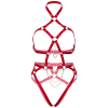 LEG AVENUE - HEART BODY HARNESS RED M - Afbeelding 5