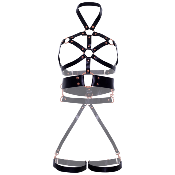 LEG AVENUE - VEGAN LEATHER GRIP BODY HARNESS BLACK M - Afbeelding 6