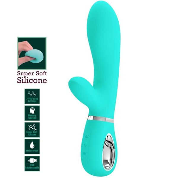 PRETTY LOVE - THOMAS MULTIFUNCTION G-SPOT VIBRATOR AQUA GREEN - Afbeelding 7