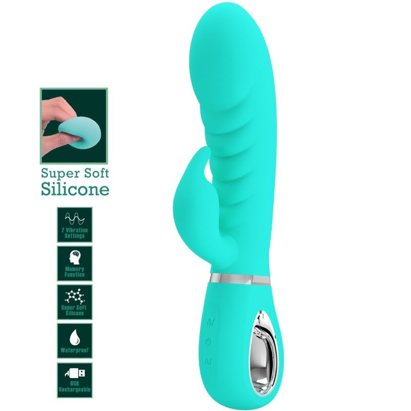 PRETTY LOVE - PRESCOTT MULTIFUNCTION G-SPOT VIBRATOR AQUA GREEN - Afbeelding 7