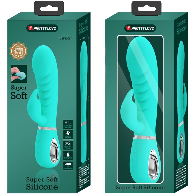 PRETTY LOVE - PRESCOTT MULTIFUNCTION G-SPOT VIBRATOR AQUA GREEN - Afbeelding 9
