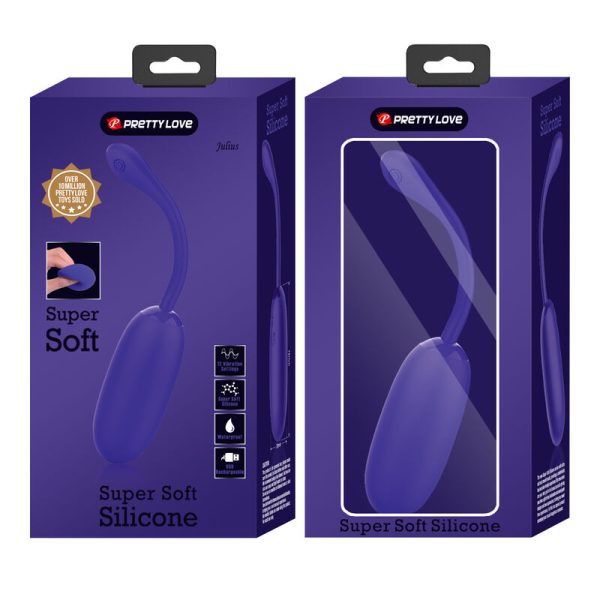 PRETTY LOVE - JULIUS WATERPROOF-RECHARGEABLE VIBRATING EGG PURPLE - Afbeelding 9