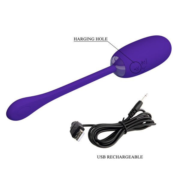 PRETTY LOVE - JULIUS WATERPROOF-RECHARGEABLE VIBRATING EGG PURPLE - Afbeelding 8