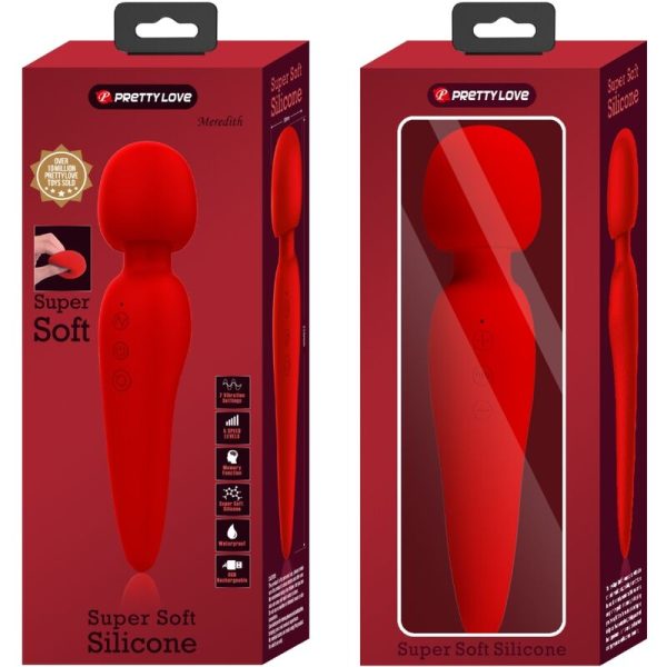 PRETTY LOVE - MEREDITH MASSAGER 12 VIBRATION MODES RED - Afbeelding 9