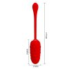 PRETTY LOVE - VIBRATING EGG WITH RED RECHARGEABLE MARINE TEXTURE - Afbeelding 6