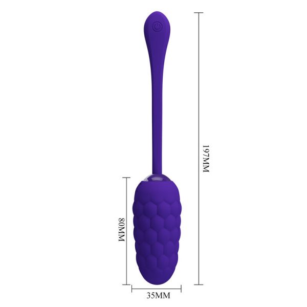 PRETTY LOVE - VIBRATING EGG WITH PURPLE RECHARGEABLE MARINE TEXTURE - Afbeelding 6