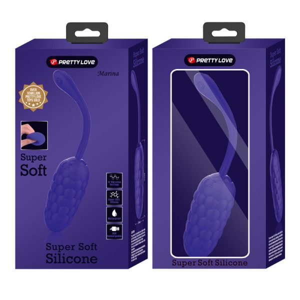 PRETTY LOVE - VIBRATING EGG WITH PURPLE RECHARGEABLE MARINE TEXTURE - Afbeelding 9