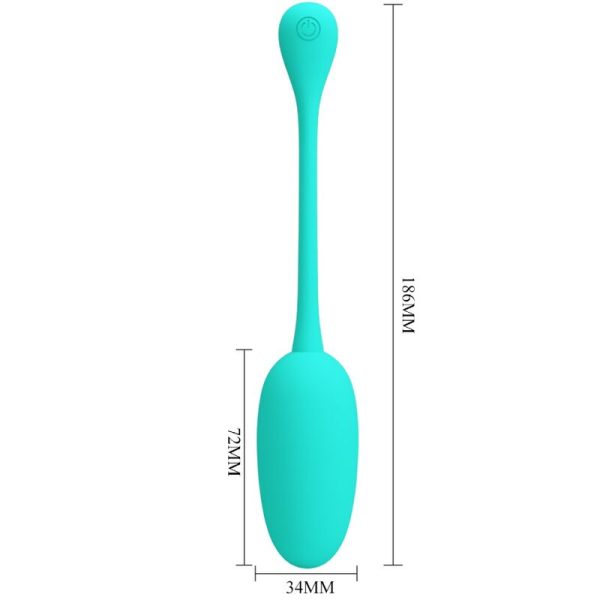 PRETTY LOVE - KNUCKER WATER GREEN RECHARGEABLE VIBRATING EGG - Afbeelding 6