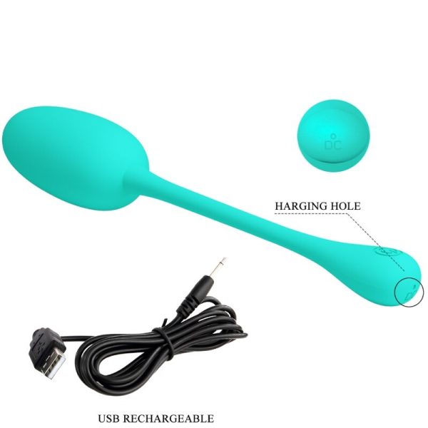 PRETTY LOVE - KNUCKER WATER GREEN RECHARGEABLE VIBRATING EGG - Afbeelding 8