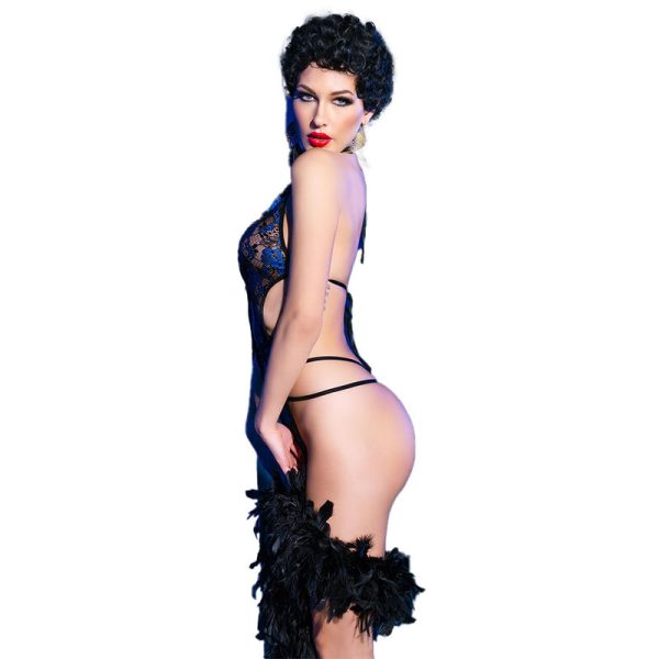 CHILIROSE - CR 4479 BODYSUIT CROTCHLESS BLUE S/M - Afbeelding 3