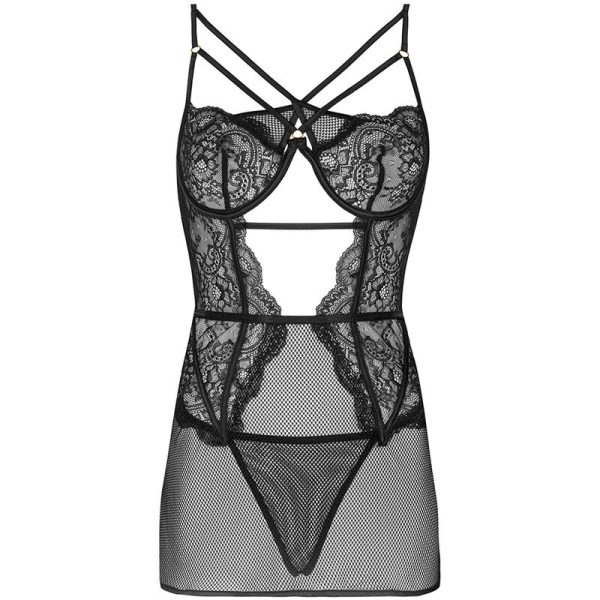 LIVCO CORSETTI FASHION - BARIRIN LC 90633 SHIRT + PANTY BLACK - Afbeelding 3