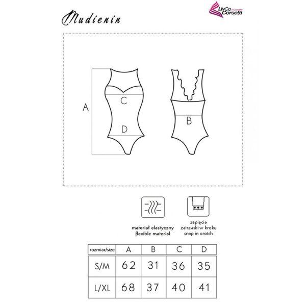 LIVCO CORSETTI FASHION - MUDIENIN LC 90654 BODY BLACK L/XL - Afbeelding 5