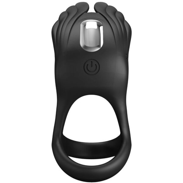 PRETTY LOVE - SILAS VIBRANT PENIS RING 7 VIBRATIONS BLACK SILICONE - Afbeelding 4