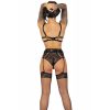 LIVCO CORSETTI FASHION - POJZON LC 90670 BRA + GARTER BELT + STOCKINGS + PANTY BLACK L/XL - Afbeelding 2