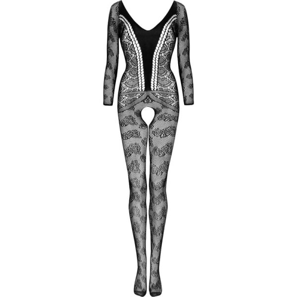 LIVCO CORSETTI FASHION - CORDILL LC 17358 BODYSTOCKING CROTCHLESS BLACK ONE SIZE - Afbeelding 3