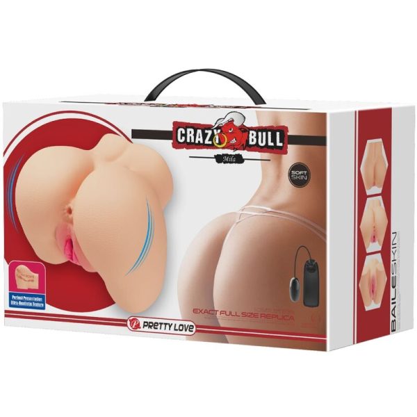 CRAZY BULL - REALISTIC VAGINA AND ANUS MILA VIBRATOR - Afbeelding 9