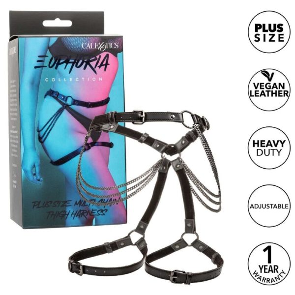 CALEXOTICS - EUPHORIA PLUS SIZE MULTI CHAIN THIGH HARNESS - Afbeelding 3