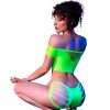 CHILIROSE - CR 4433 TOP & SHORTS GREEN S/M - Afbeelding 3