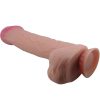 PRETTY LOVE - SLIDING SKIN SERIES REALISTIC DILDO WITH SLIDING SKIN SUCTION CUP BROWN 26 CM - Afbeelding 2