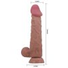 PRETTY LOVE - SLIDING SKIN SERIES REALISTIC DILDO WITH SLIDING SKIN SUCTION CUP BROWN 24 CM - Afbeelding 5