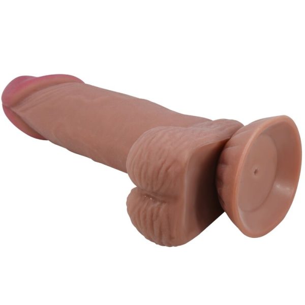 PRETTY LOVE - SLIDING SKIN SERIES REALISTIC DILDO WITH SLIDING BROWN SKIN SUCTION CUP 19.4 CM - Afbeelding 4