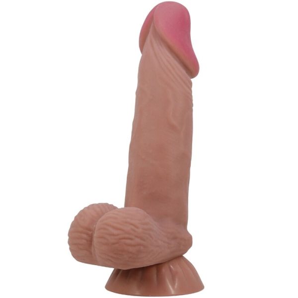 PRETTY LOVE - SLIDING SKIN SERIES REALISTIC DILDO WITH SLIDING BROWN SKIN SUCTION CUP 19.4 CM - Afbeelding 2
