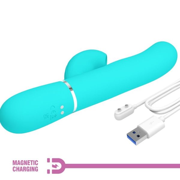 PRETTY LOVE - PERLITA MULTIFUNCTION 3 IN 1 G-SPOT VIBRATOR AQUA GREEN - Afbeelding 9