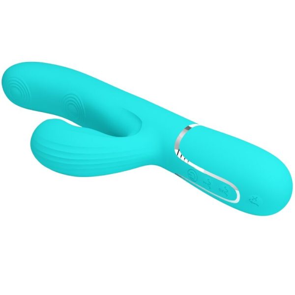 PRETTY LOVE - PERLITA MULTIFUNCTION 3 IN 1 G-SPOT VIBRATOR AQUA GREEN - Afbeelding 5