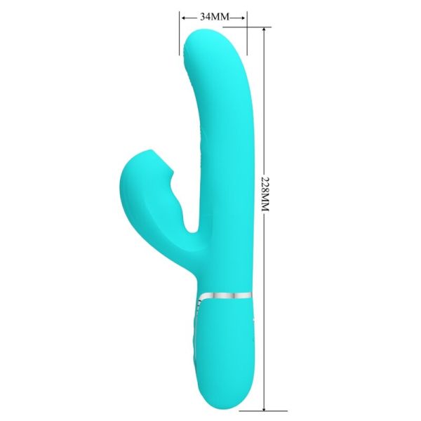 PRETTY LOVE - PERLITA MULTIFUNCTION 3 IN 1 G-SPOT VIBRATOR AQUA GREEN - Afbeelding 7