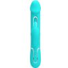 PRETTY LOVE - KAMPAS RABBIT 3 IN 1 MULTIFUNCTION VIBRATOR WITH TONGUE AQUA GREEN - Afbeelding 2