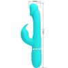 PRETTY LOVE - KAMPAS RABBIT 3 IN 1 MULTIFUNCTION VIBRATOR WITH TONGUE AQUA GREEN - Afbeelding 7