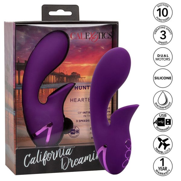 CALEXOTICS - HUNTINGTON BEACH HEARTBREAKER STIMULATOR & SUCKER PURPLE BY CALIFORNIA DREAMING - Afbeelding 2