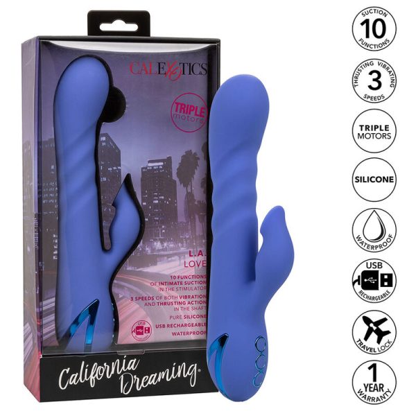 CALEXOTICS - L.A LOVE VIBRATOR & SUCKER BLUE BY CALIFORNIA DREAMING - Afbeelding 2