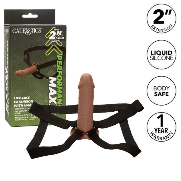 CALEXOTICS - PERFORMANCE MAXX LIFE-LIKE EXTENSION WITH HARNESS BROWN SKIN - Afbeelding 2