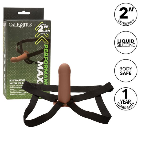 CALEXOTICS - PERFORMANCE MAXX EXTENSION WITH HARNESS BROWN SKIN - Afbeelding 2